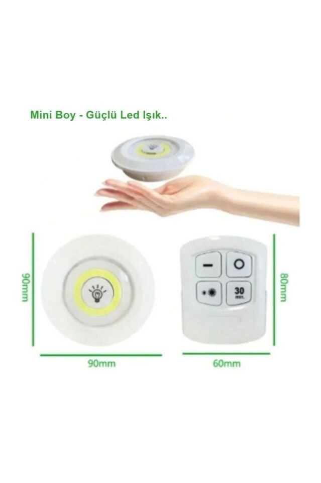 Uzaktan Kumandalı 3’lü Set Hero Led Kabin Led Mutfak Tezgah Banyo Dolap Aydınlatma Gece Lambası