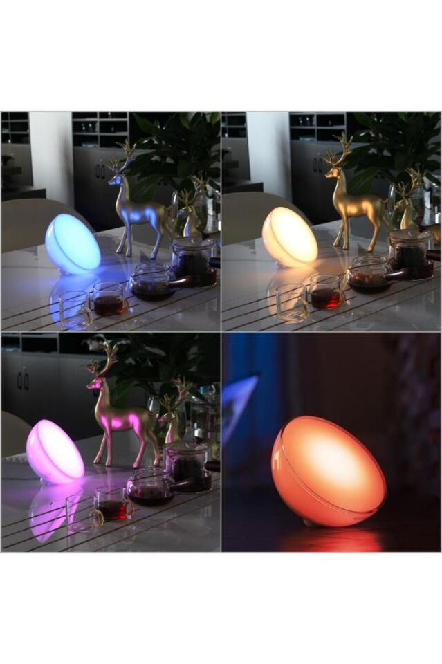 Smart Küre Taşınabilir Ambiyans Işığı Hero Led Bluetooth Bowl Led Lamba Dimmerli Ortam Aydınlatma