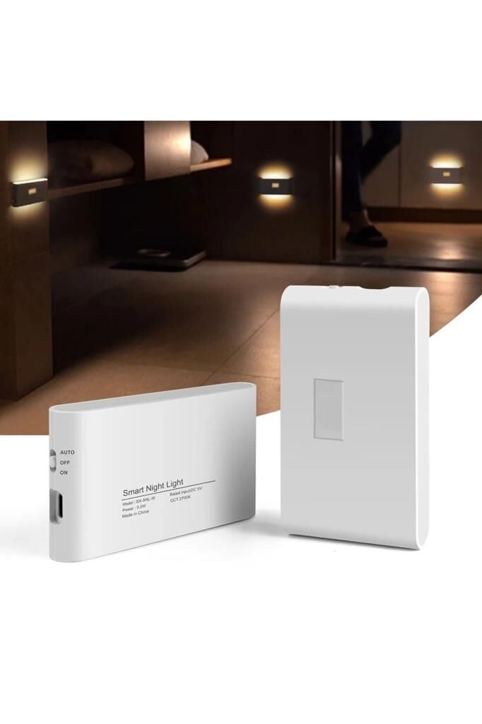 2 Adet Sensörlü Led Aplik Mıknatıslı Şarjlı İki Yönlü Hero Led Beril Koridor Merdiven Aydınlatma