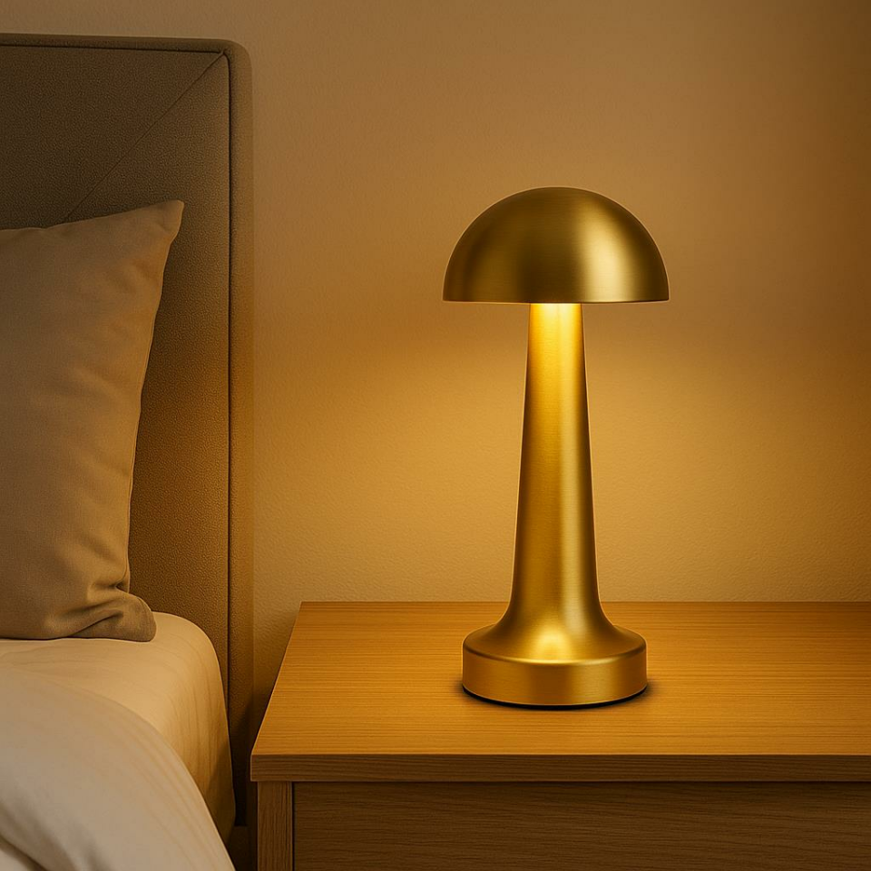 CATA CT-8429 Lizbon Gold Masa Lambası – Şarjlı, Dokunmatik, 3 Renk Modlu LED Aydınlatma