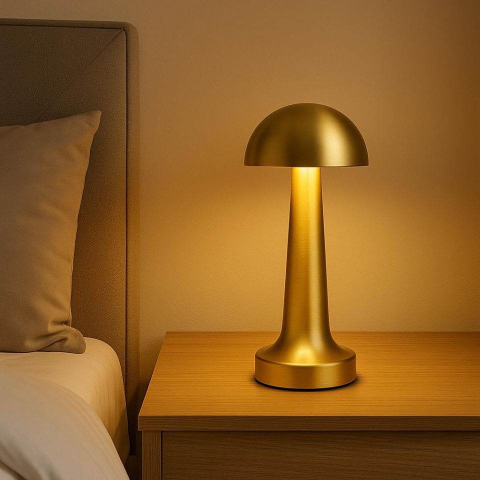 CATA CT-8429 Lizbon Gold Masa Lambası – Şarjlı, Dokunmatik, 3 Renk Modlu LED Aydınlatma