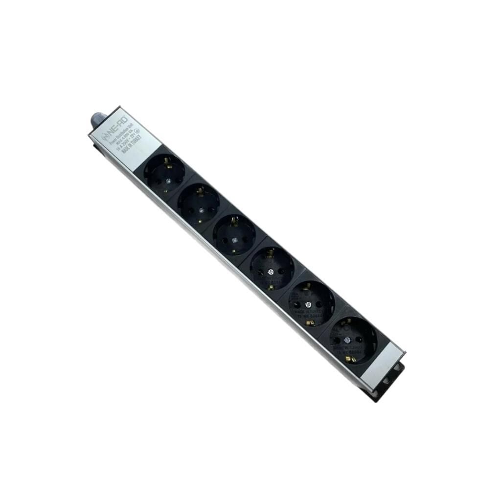NE-AD 6'lı Kablosuz Grup Priz Aluminyum Gövde 16A 250V 4000W