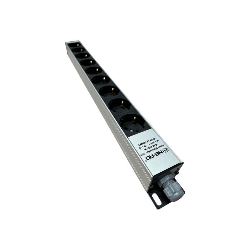 Ne-Ad 9'lu Grup Priz Kablosuz Aluminyum Gövde