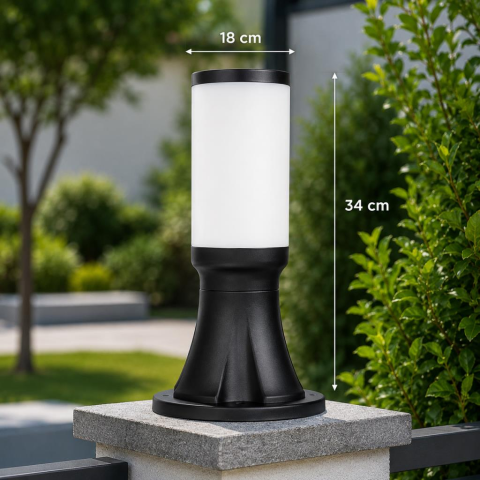 ZİTA Kule Kale 34 cm Bahçe Aydınlatma Lambası | E27 Duy | IP54 Suya Dayanıklı Dış Mekan Yol Lambası | Ürün Kodu: 237