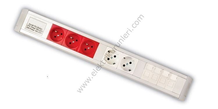 NE-AD 4 Ups + 4 Şebeke + 2 Data Bürotik Ofis Priz 74411