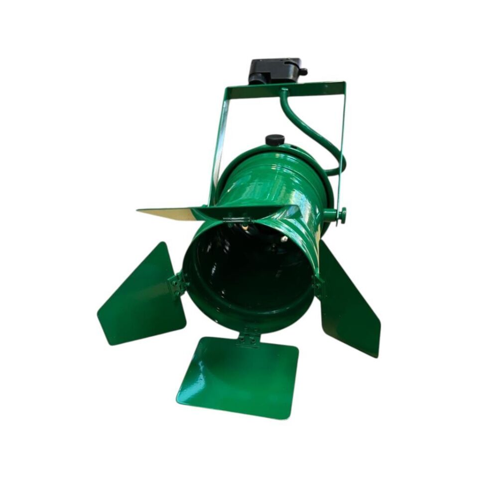 Par 30 Kanatlı Ray Spot Armatür – Yeşil Metal Kasa – E27 Duy – Uzun Flapalı – Boş Kasa