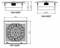 Aircol-200 20 cm Mutfak-Banyo-Wc Aspiratör