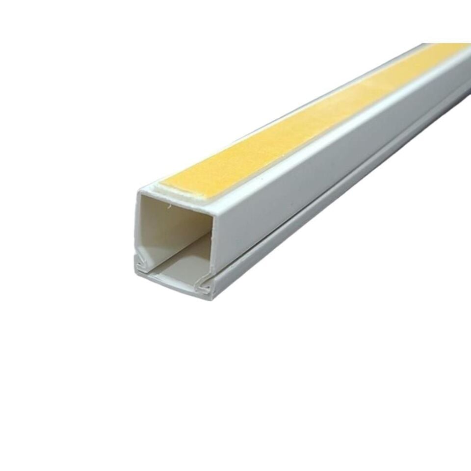 DE-PA 12x12 mm Kendinden Yapışkanlı Kablo Kanalı – 10 Metre PVC Plastik – Yerli Üretim