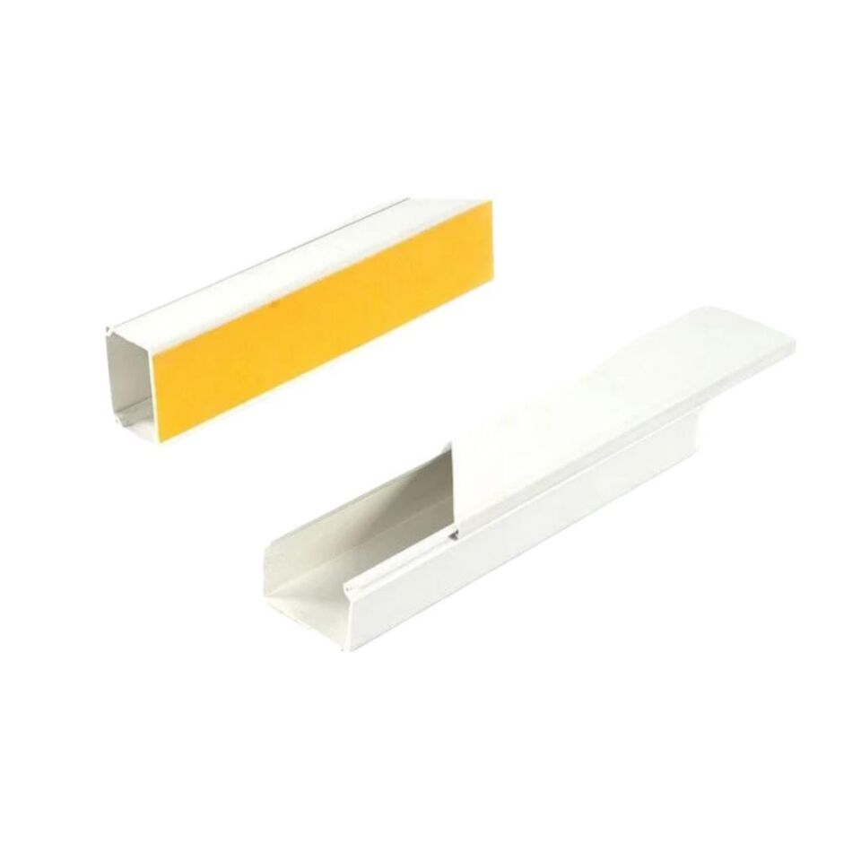 DE-PA 12x12 mm Kendinden Yapışkanlı Kablo Kanalı – 10 Metre PVC Plastik – Yerli Üretim