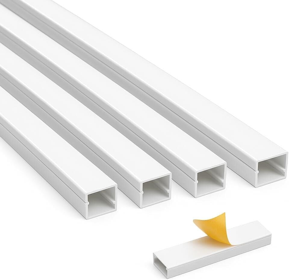 DE-PA 12x12 mm Kendinden Yapışkanlı Kablo Kanalı – 10 Metre PVC Plastik – Yerli Üretim