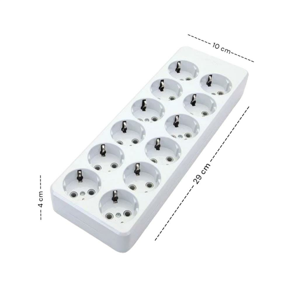 De-Pa 12'li Topraklı Grup Priz Kablosuz 12100