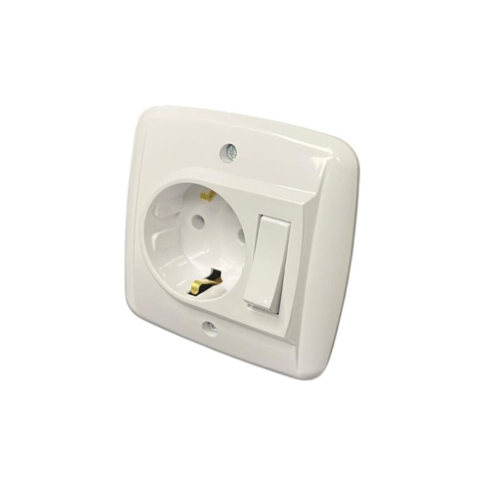 De-pa Banyo Dolabı Mobilya Anahtarlı Topraklı Prizi 81301