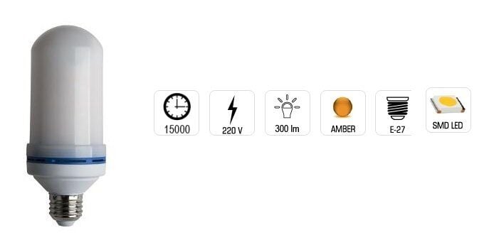 CATA 5 Watt Alev Ampul 3 Fonksiyonlu E-27 Duylu CT-4059
