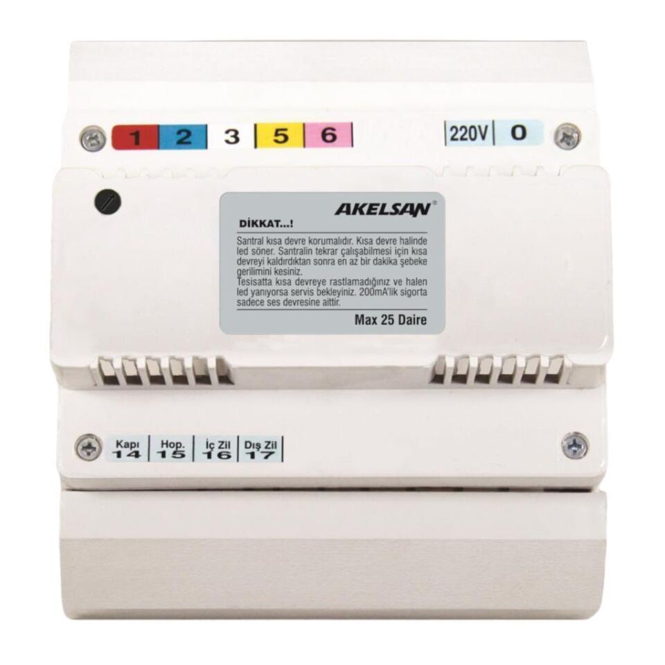 Akelsan AK-507 Diafon Santrali Kapıcısız Sistem Uyumlu Çift Zilli İki Melodili Yerli Üretim