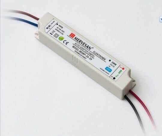 Mervesan MTWP-18-12 12V 1.5A 18W IP67 LED Adaptör – Su Geçirmez Dış Mekan Kullanım