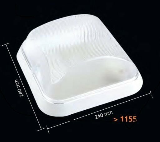 Işıldar Kare Plastik Tavan Armatürü E-27 Duylu