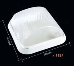 Işıldar Kare Plastik Tavan Armatürü E-27 Duylu