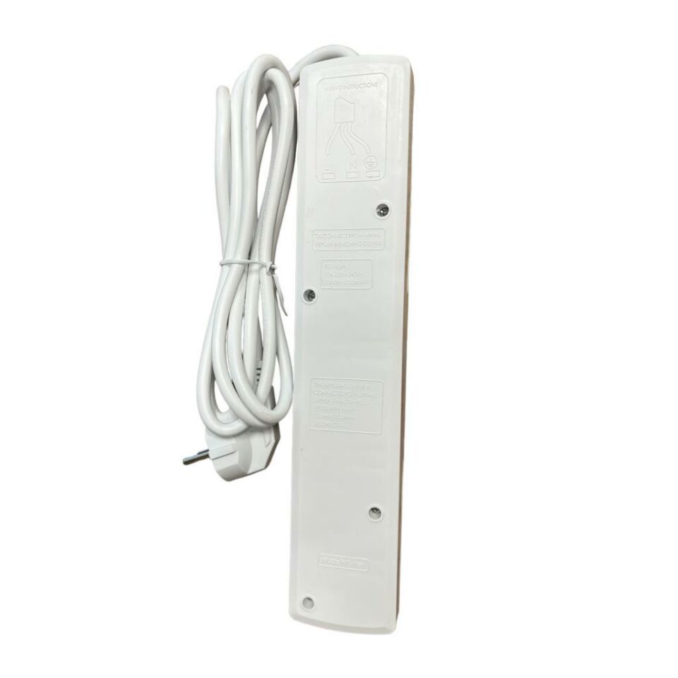 De-Pa İngiliz Tipi Grup Priz 4'lü 3 Metre Kablolu Anahtarlı 41403