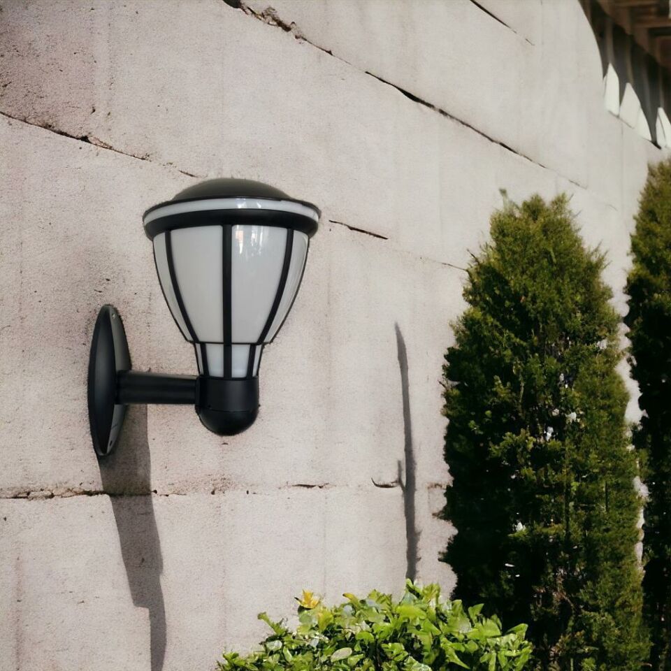 Zita Kupa Bahçe Duvar Aplik Aydınlatma e27 Duy Siyah / 231