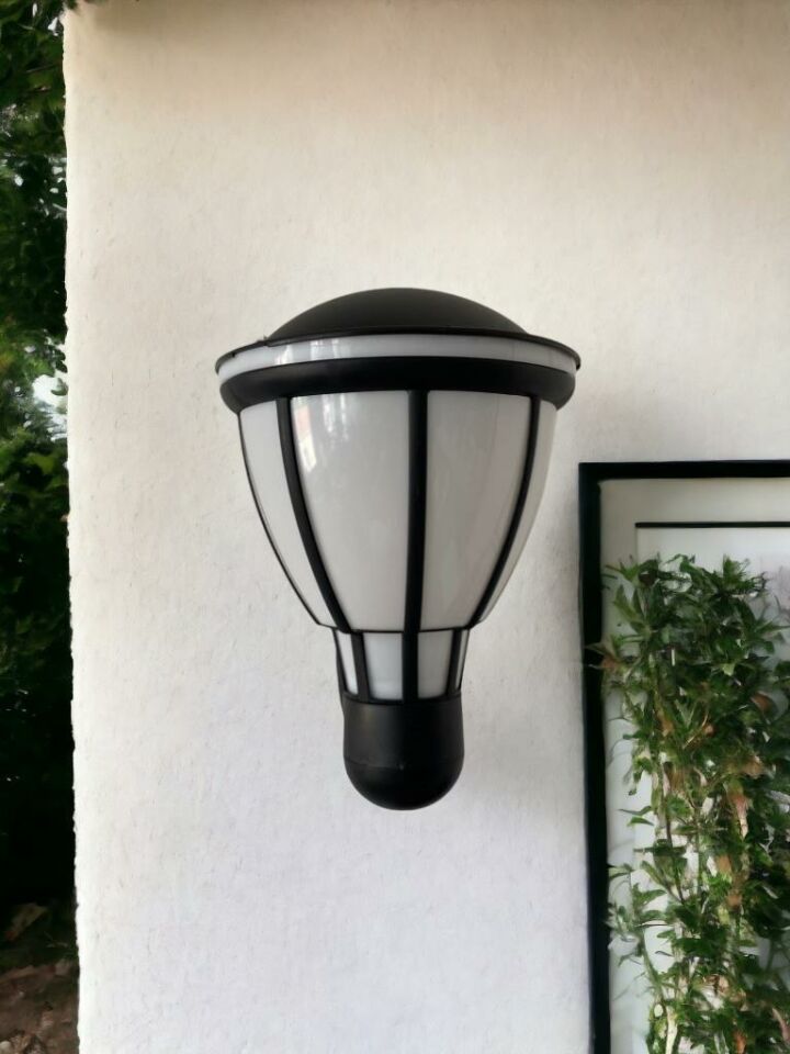 Zita Kupa Bahçe Duvar Aplik Aydınlatma e27 Duy Siyah / 231