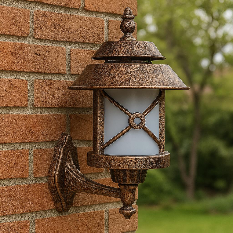 Şanlı Aydınlatma ŞA792 Bahçe Duvar Apliği | 40 cm Yükseklik | ABS Gövde | E27 Duy | Polikarbon Cam | Dış Mekan Aydınlatma