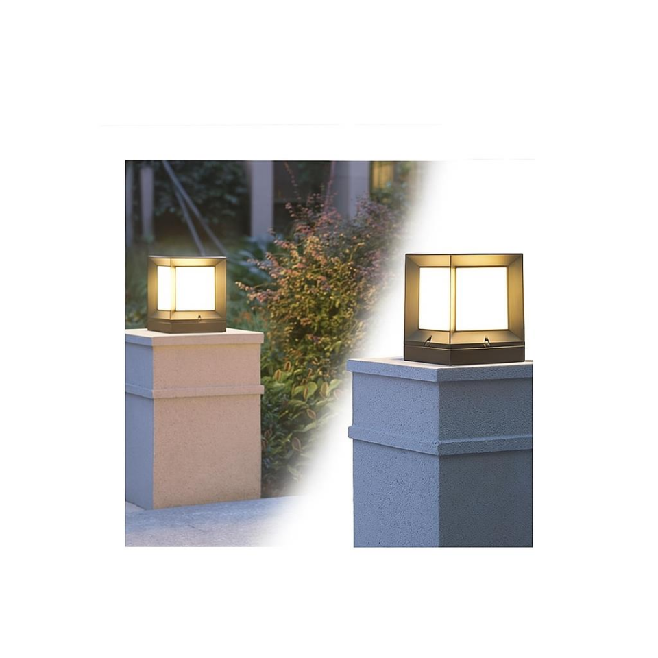 Zita Ultra Duvar Set Üstü Bahçe Aydınlatma Armatürü – Siyah Gövde, E27 Duy, IP54 Koruma, 27 cm Yükseklik