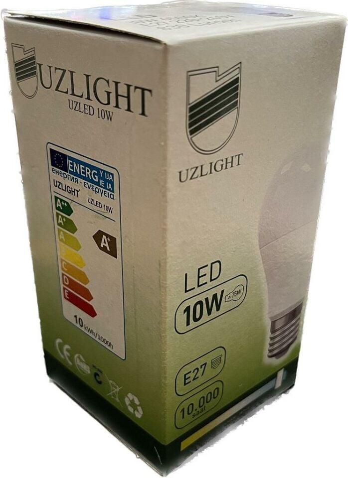Uzlight 10 Watt Led Ampul E27 Duylu Beyaz Işık