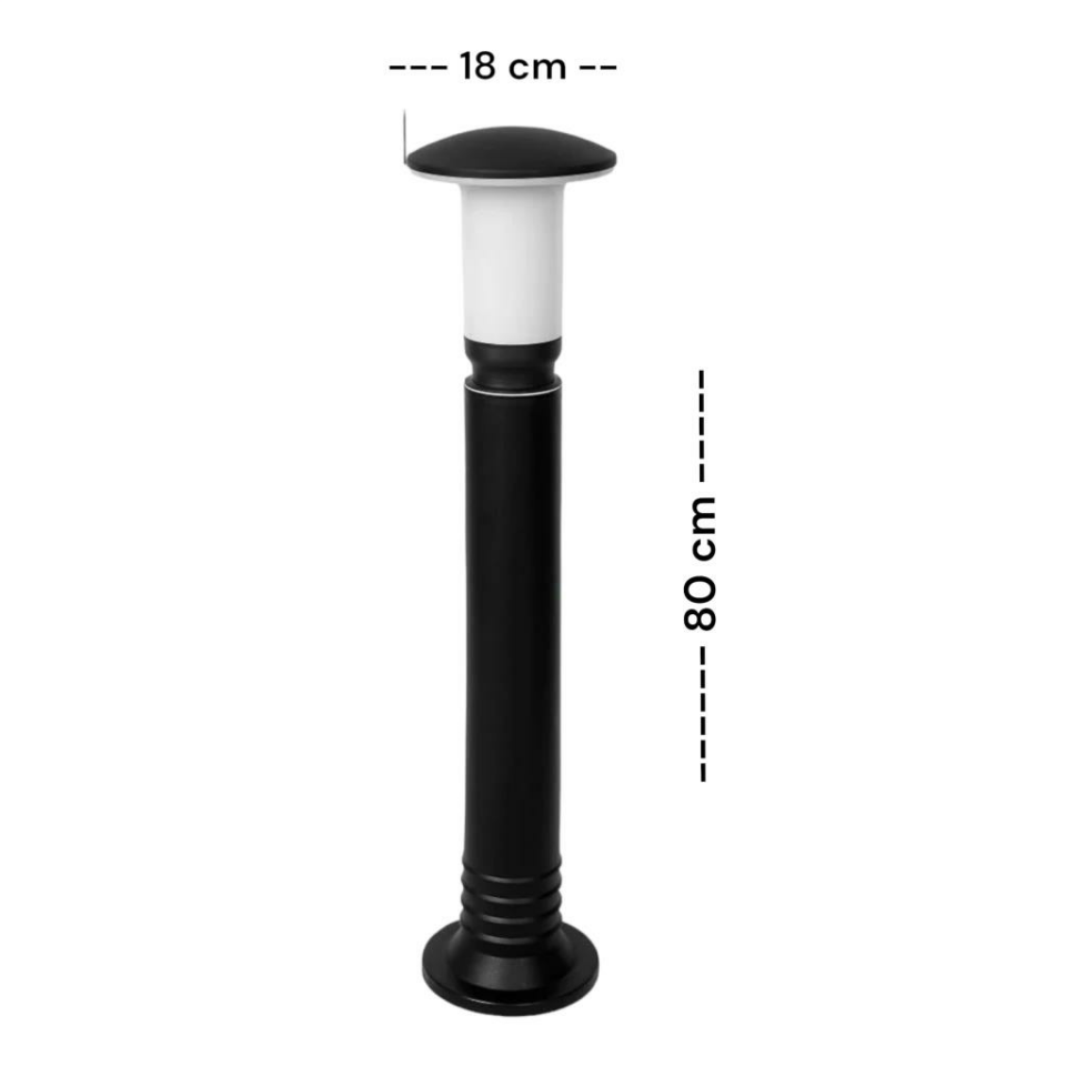 Zita Mantar Direk 80 cm Bahçe Aydınlatma Armatürü E-27 Duy IP54 / 238-80