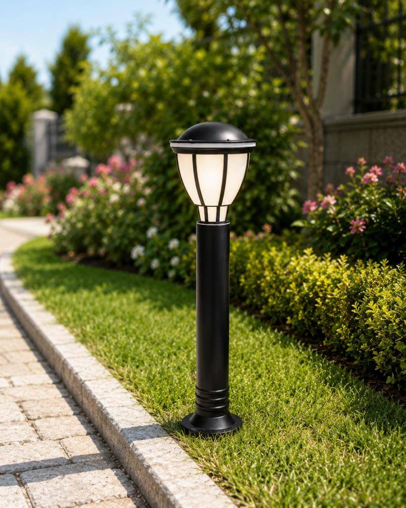 Zita Kupa 80 cm Bahçe Aydınlatma Armaturu E-27 Duylu IP54 Siyah / 230-80
