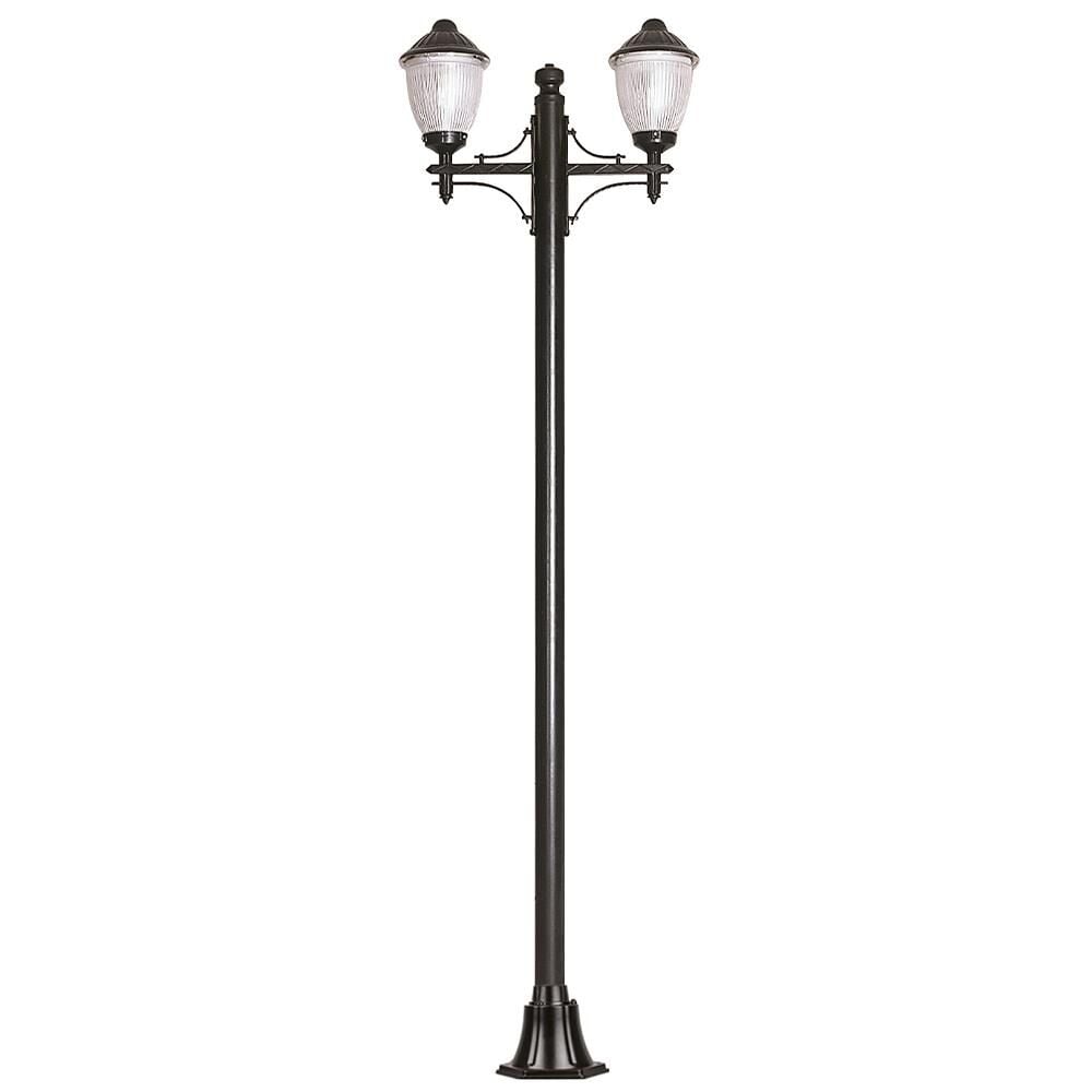 Şanlı 892 Bahçe Aydınlatma Direği | 260 cm | E27 Duy | Polikarbon Cam | Çelik Boru Gövde | ABS Kollu | Dış Mekan