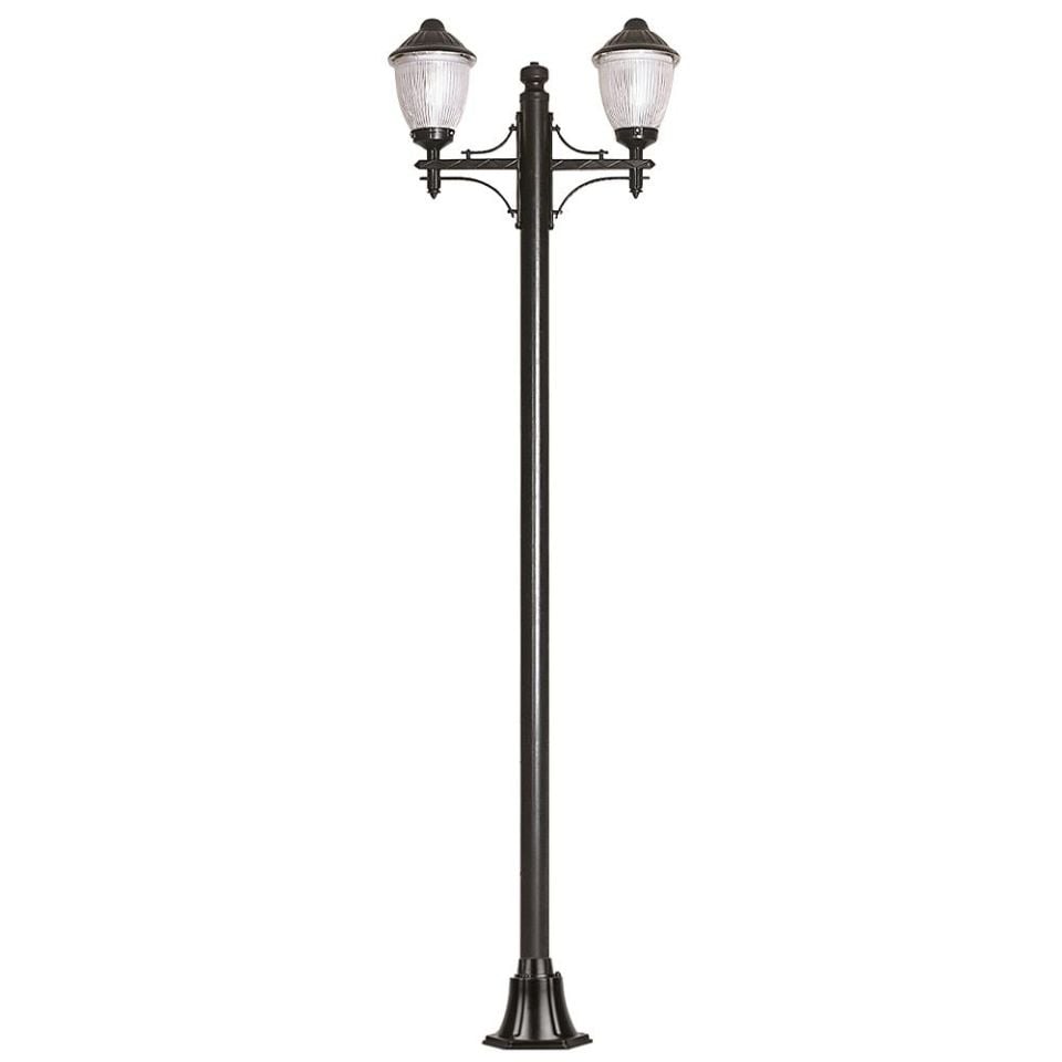 Şanlı 892 Bahçe Aydınlatma Direği | 260 cm | E27 Duy | Polikarbon Cam | Çelik Boru Gövde | ABS Kollu | Dış Mekan