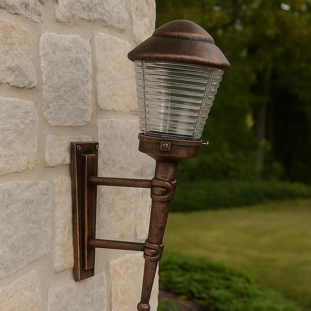 Şanlı ŞA902 Bahçe Duvar Apliği – 55 cm, E27 Duy, Akrilik Cam, ABS ve Alüminyum Gövde