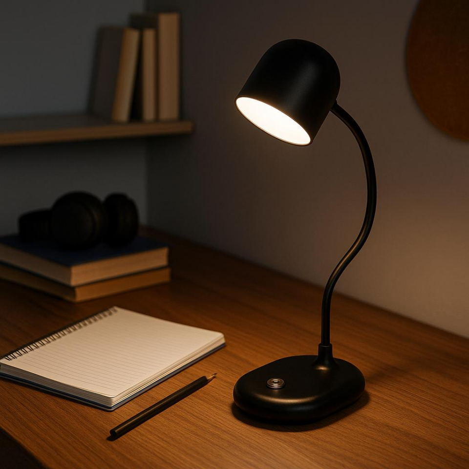 CATA CT-8440 Berlin Siyah Masa Lambası – 4000K Doğal Işık, USB Şarjlı, Dokunmatik ve Esnek Tasarım