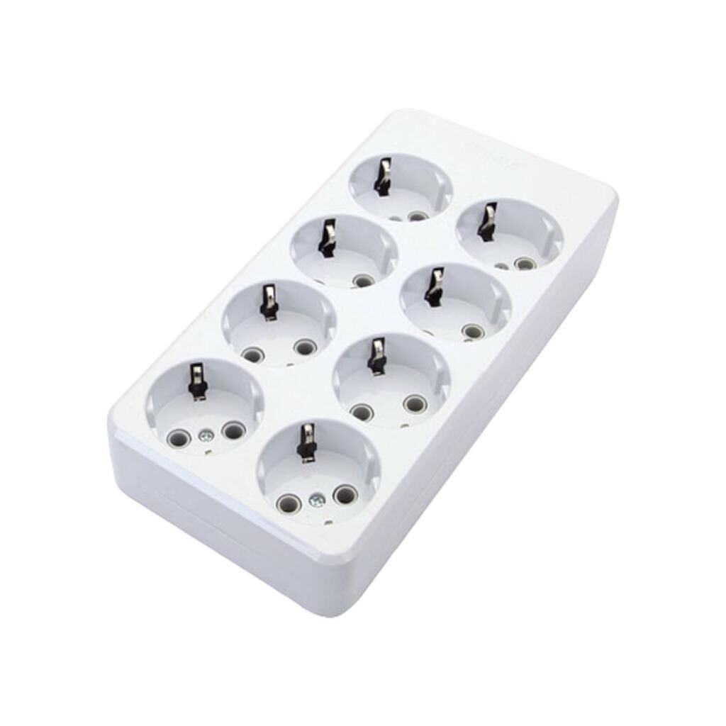 De-Pa 8’li Kablosuz Uzatma Grup Priz | Klemensli | Topraklı | 16A 250V | Yerli Üretim | 980100