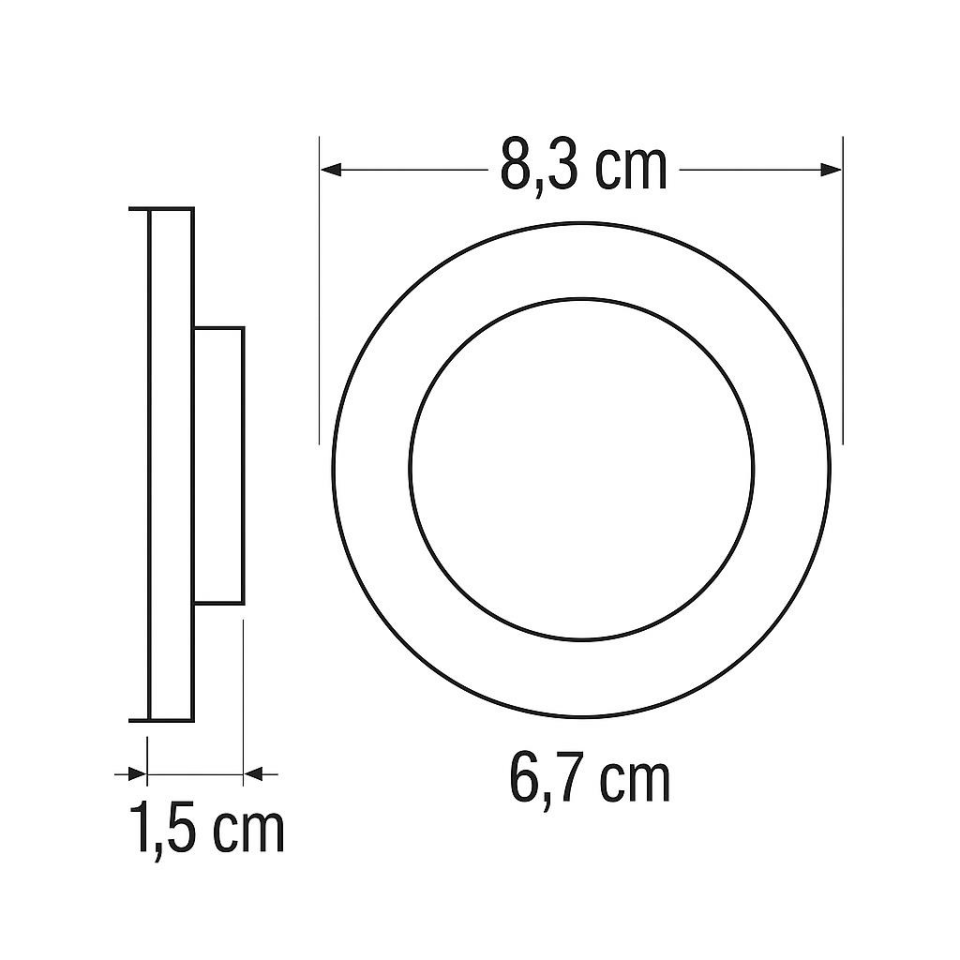 CATA CT-5144G 3W Slim LED Panel Spot – 3000K Günışığı Yuvarlak Sıva Altı Aydınlatma