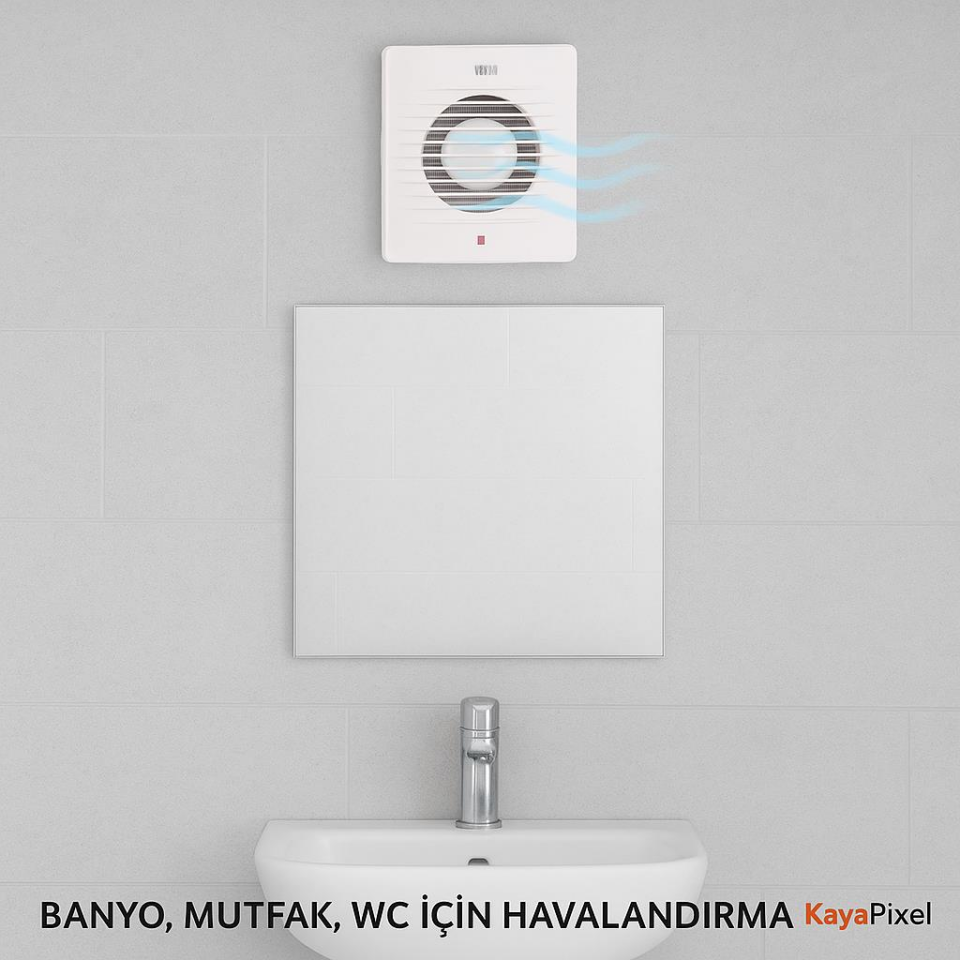 Horoz 10 cm (100’lük) Aspiratör | Banyo, Mutfak, WC Havalandırma Fanı | Sessiz Duvar Tipi Hava Tahliye Cihazı