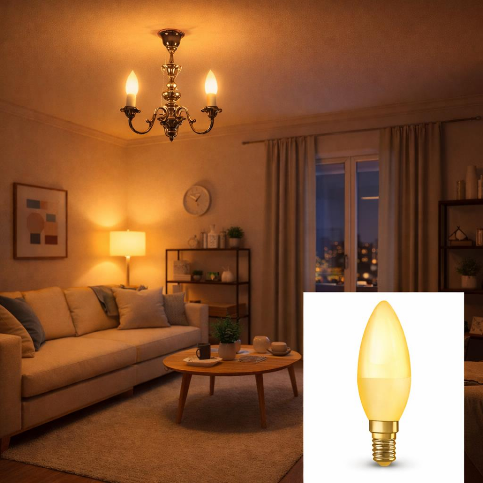 Osram E14 LED Ampul 4,9W 2700K Sarı Işık 470 Lümen 40W Eşdeğer 4’lü Ekonomik Paket