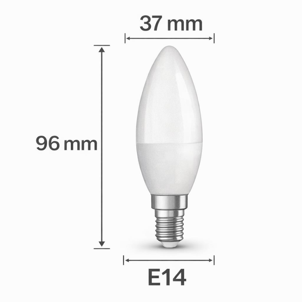 Osram E14 LED Ampul 4,9W 6500K Beyaz Işık 470 Lümen 40W Eşdeğer 4’lü Ekonomik Paket