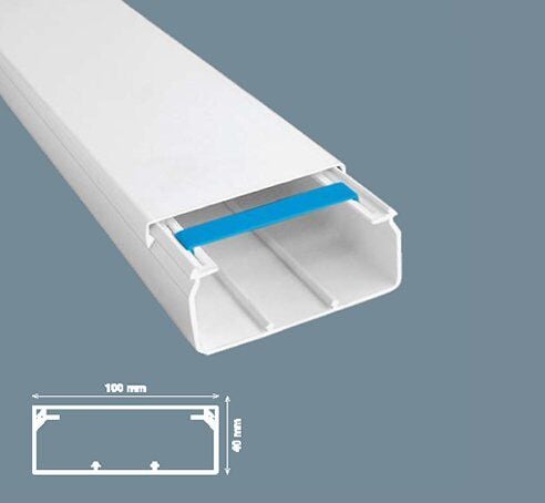 Mutlusan 100x40 Plastik Kablo Kanalı Eko 24 Metre (Priz Seti Takılabilir)