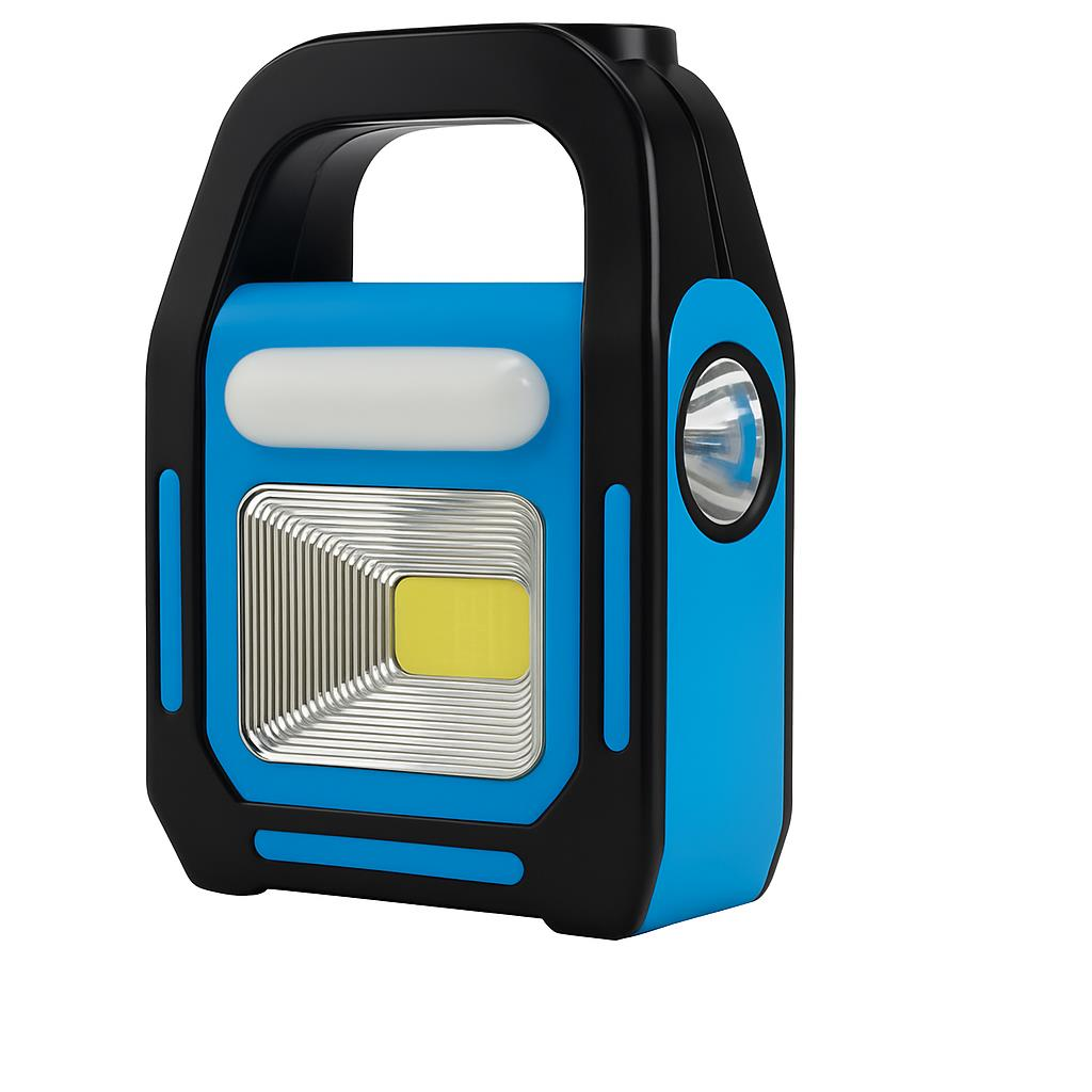 NOAS Bitez 3W 300 Lümen Güneş Enerjili ve USB Şarjlı LED Fener – 3 Modlu Taşınabilir Işıldak