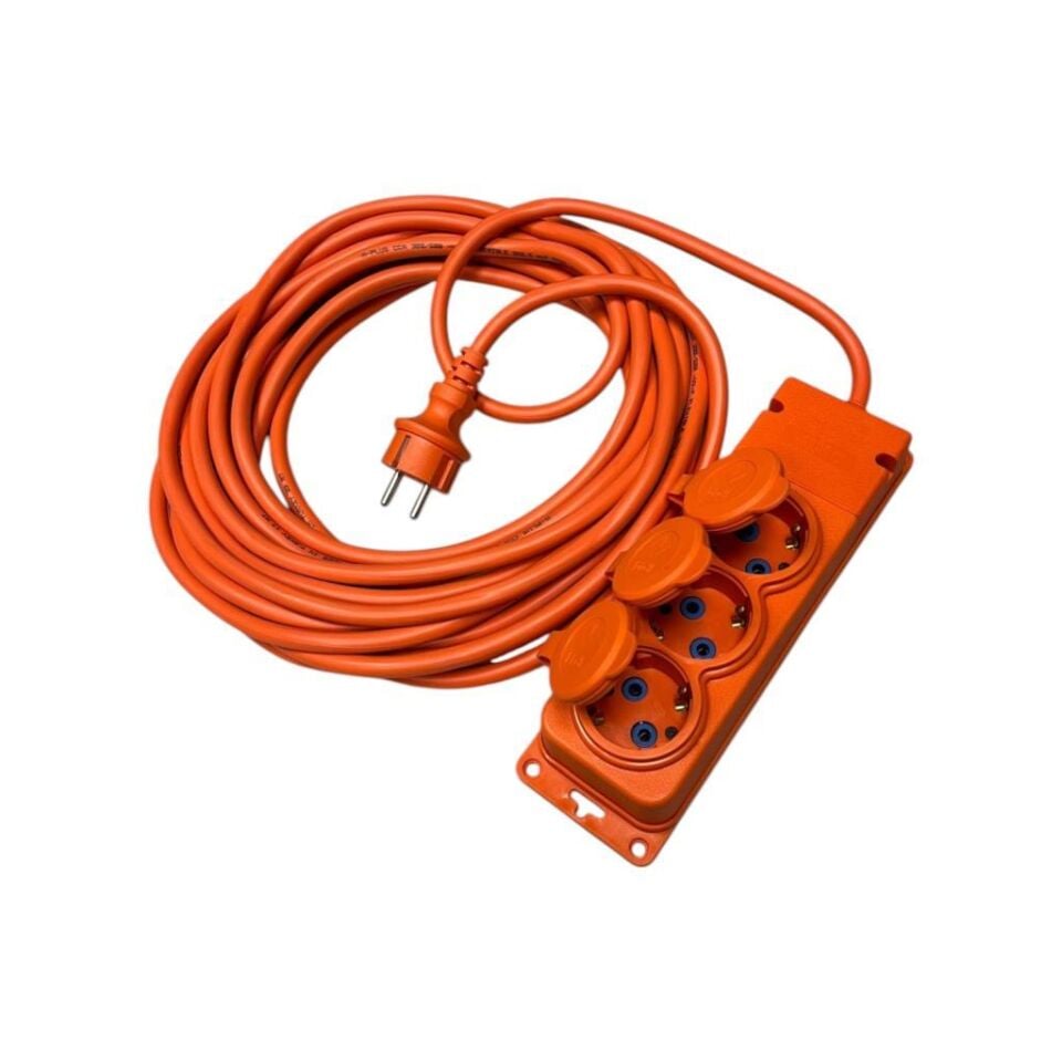 Bylion 3WAY-10325-F 3’lü Uzatma Kablosu – 10 Metre, 3x2.5mm TTR, Dayanıklı ve Güvenli Çoklu Priz