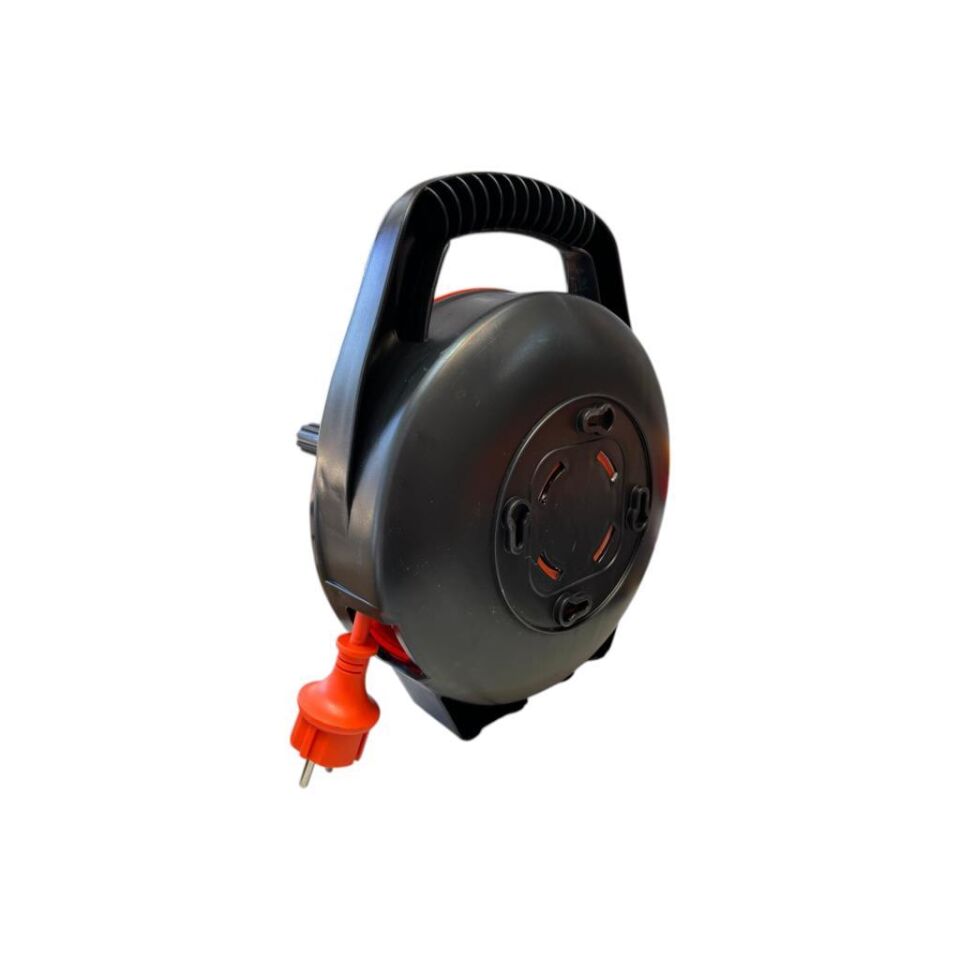 Bylion 10315-F Seyyar Kablo Makarası 10 Metre 4 Prizli IP44 Kapaklı 230V 16A 1000W Uzatma Kablosu (3x1.5mm² CCA)