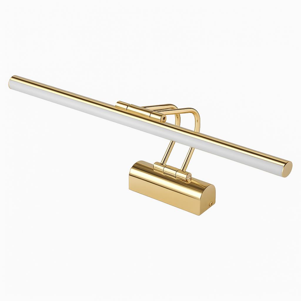 SekaTech 35cm Flüt Aplik – Gold Kasa, 6W 3200K Gün Işığı LED Ayna Üstü Banyo ve Tablo Aydınlatma Lambası
