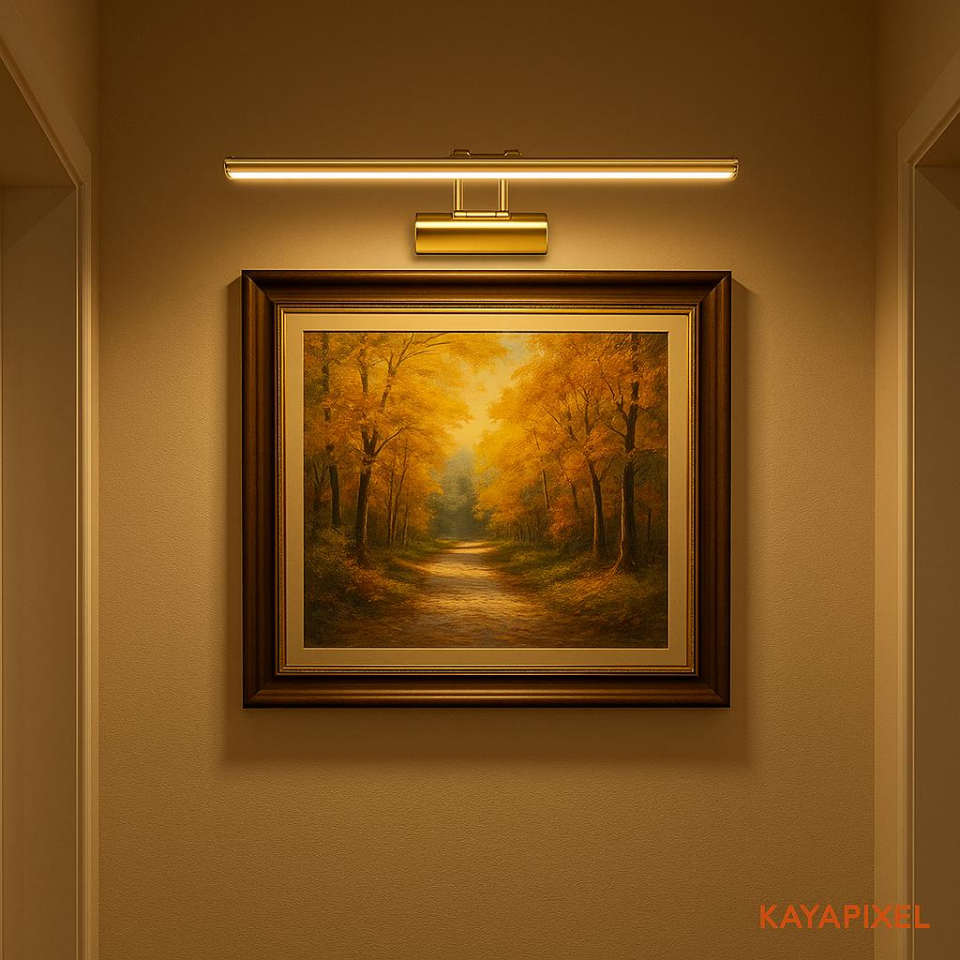 SekaTech 35cm Flüt Aplik – Gold Kasa, 6W 3200K Gün Işığı LED Ayna Üstü Banyo ve Tablo Aydınlatma Lambası
