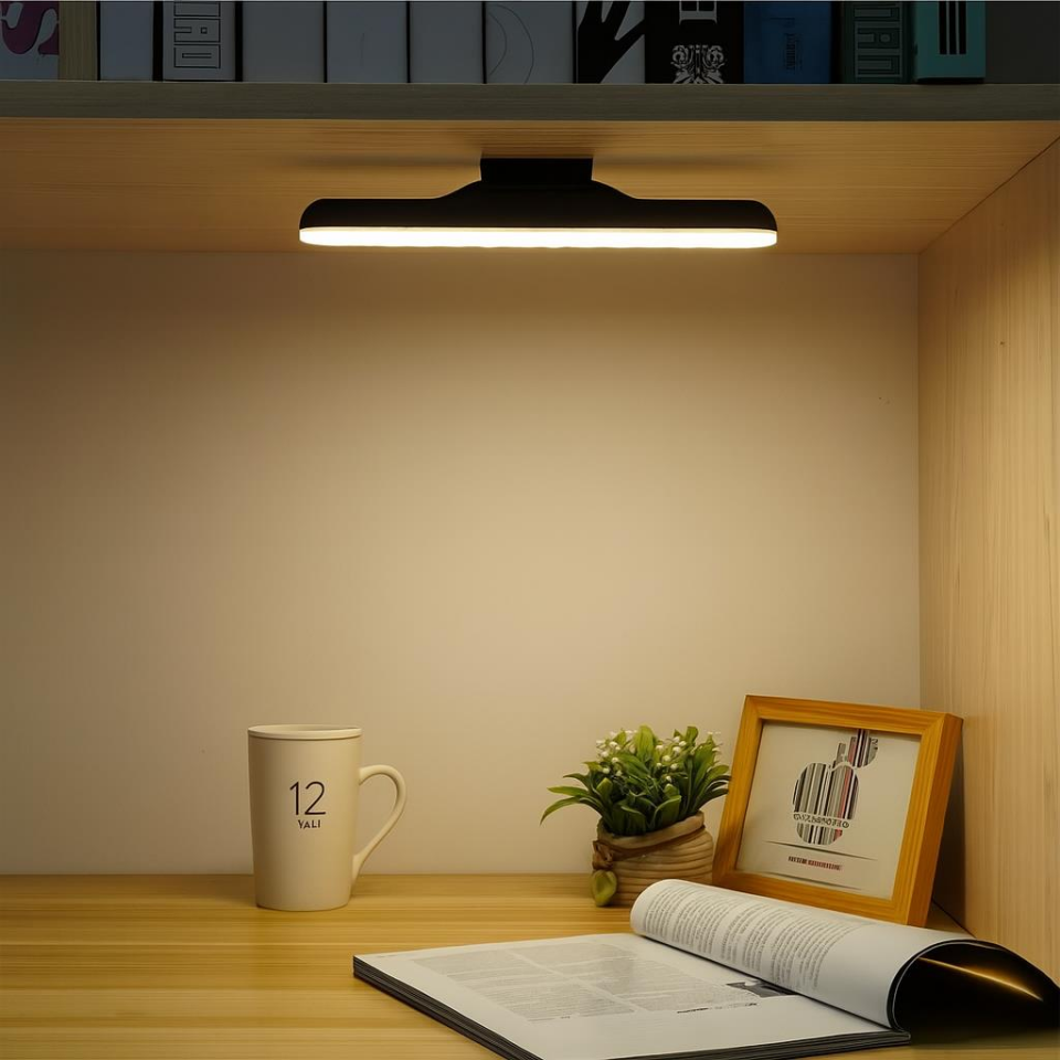 CATA CT-5249 Martı LED Aplik 6W Siyah | Dokunmatik Dimmerli, 3 Işık Renkli, Şarjlı ve Manyetik Montajlı Aydınlatma Lambası