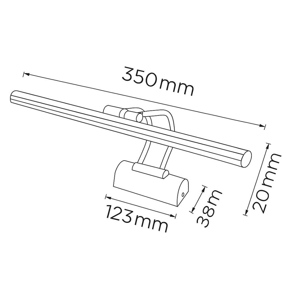SekaTech 35 cm Beyaz Flüt Aplik – 3200K Gün Işığı LED, 6W, Yüzey Montaj, Ayna ve Banyo Üstü Aydınlatma 220V