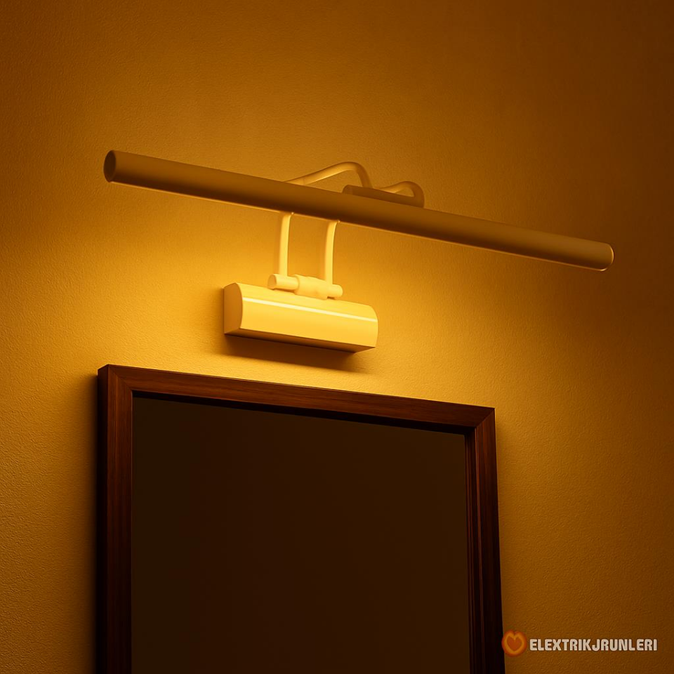 SekaTech 35 cm Beyaz Flüt Aplik – 3200K Gün Işığı LED, 6W, Yüzey Montaj, Ayna ve Banyo Üstü Aydınlatma 220V