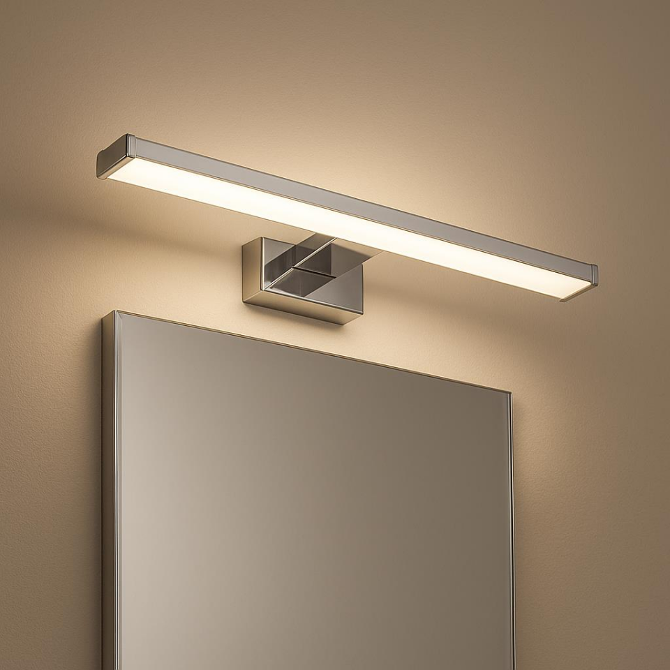 Horoz Leylek 8 Watt 4200K LED Ayna ve Resim Apliği 40 cm 220V 720 Lümen – Modern Krom Tasarım