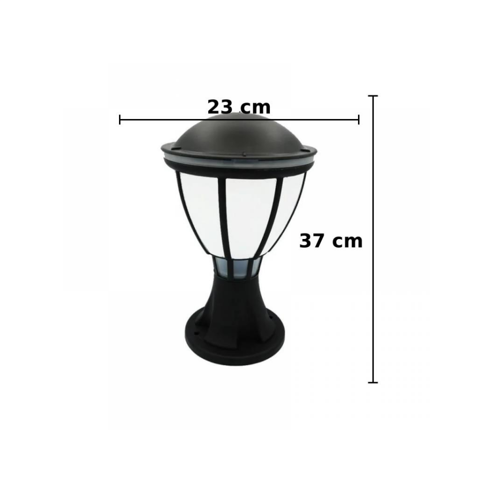 Zita Kupa Serisi 37 cm E27 Duy IP54 Bahçe Aydınlatma Armatürü – Set Üstü Yerli Üretim (Ampul Hariç)