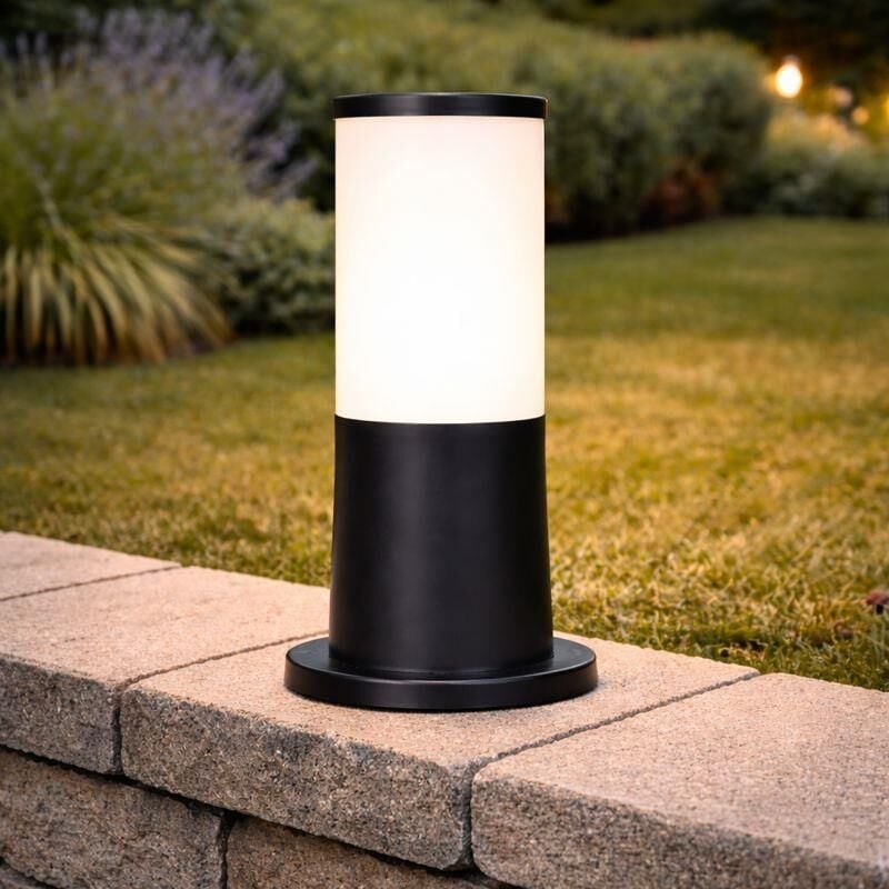 Zita Kule Serisi 29 cm Bahçe Duvar Set Üstü Aydınlatma Armatürü | E27 Duy | IP54 Dış Mekan | Siyah | Ürün Kodu: 233